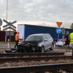 06.10.2022. Kielce. Wypadek na przejeździe kolejowym / Fot. Wiktor Taszłow - Radio Kielce