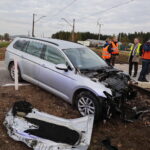 06.10.2022. Kielce. Wypadek na przejeździe kolejowym / Fot. Wiktor Taszłow - Radio Kielce