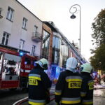08.10.2022. Kielce. Pożar kamienicy przy ul. Sienkiewicza / Fot. Wiktor Taszłow - Radio Kielce
