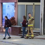 08.10.2022. Kielce. Pożar kamienicy przy ul. Sienkiewicza / Fot. Wiktor Taszłow - Radio Kielce