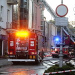 08.10.2022. Kielce. Pożar kamienicy przy ul. Sienkiewicza / Fot. Wiktor Taszłow - Radio Kielce