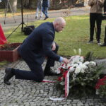 25.10.2022. Kielce. Obchody 83. rocznicy śmierci prezydenta Kielc, Stefana Artwińskiego. Na zdjęciu: Rafał Nowak - wicewojewoda świętokrzyski / Fot. Wiktor Taszłow - Radio Kielce