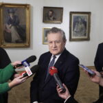 17.10.2022. Częstocice. Pałac Wielopolskich. Na zdjęciu: Piotr Gliński - minister kultury i dziedzictwa narodowego