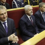 Najstarsza uczelnia w regionie rozpoczęła rok akademicki - Radio Kielce 20.10.2022 Kielce. Seminarium Duchowne. Inauguracja roku akademickiego. Na zdjęciu od lewej: wojewoda Zbigniew Koniusz, kurator oświaty Kazimierz Mądzik, przewodniczący rady miasta Jarosław Karyś, marszałek Andrzej Bętkowski / Fot. Jarosław Kubalski - Radio Kielce