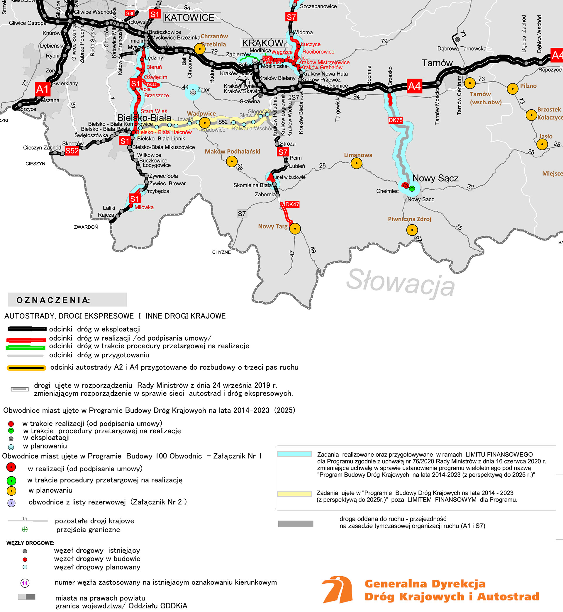 Trasa S7 w Małopolsce / źródło: GDDKiA