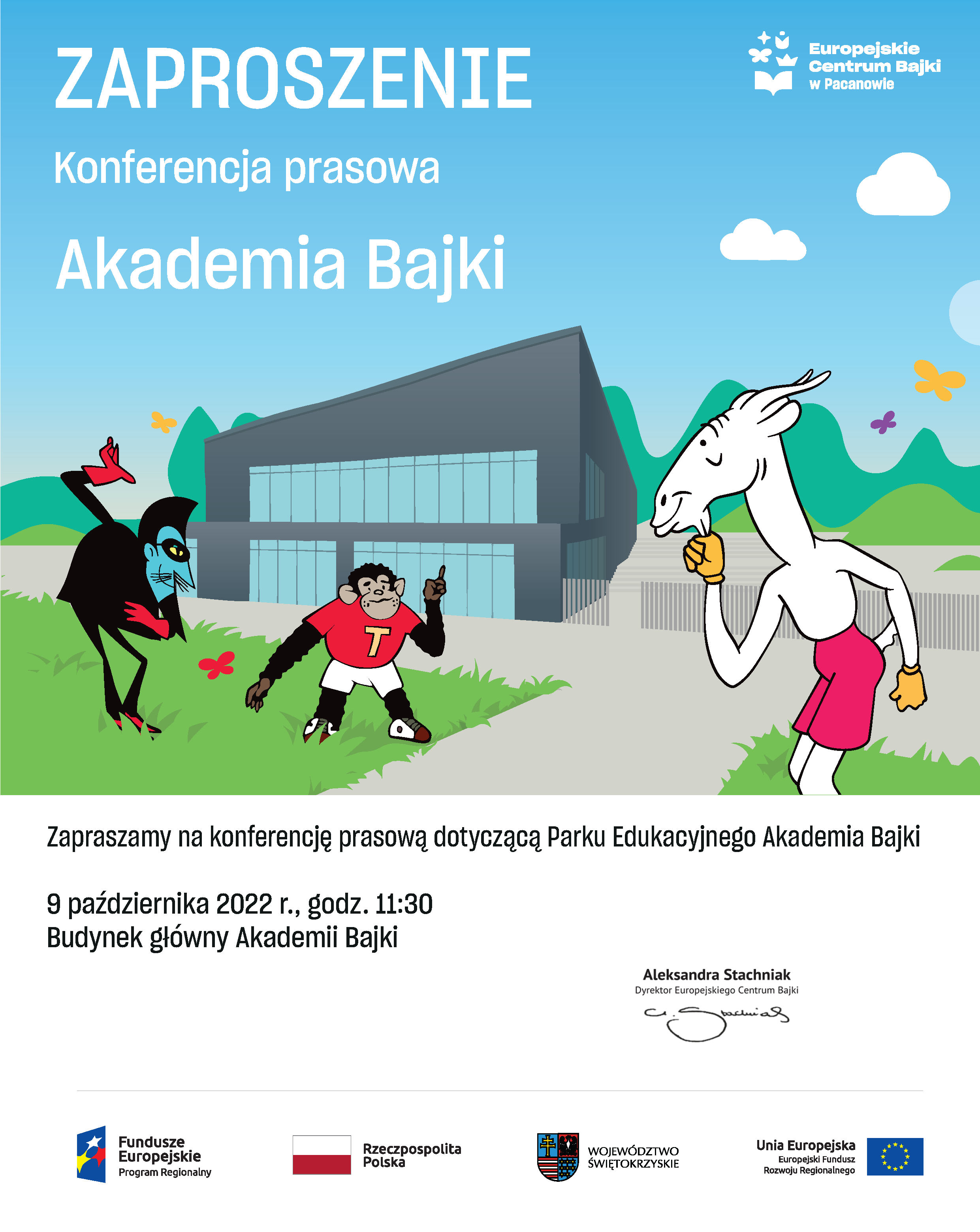 Konferencja prasowa dotycząca Parku Edukacyjnego „Akademia Bajki” - Radio Kielce