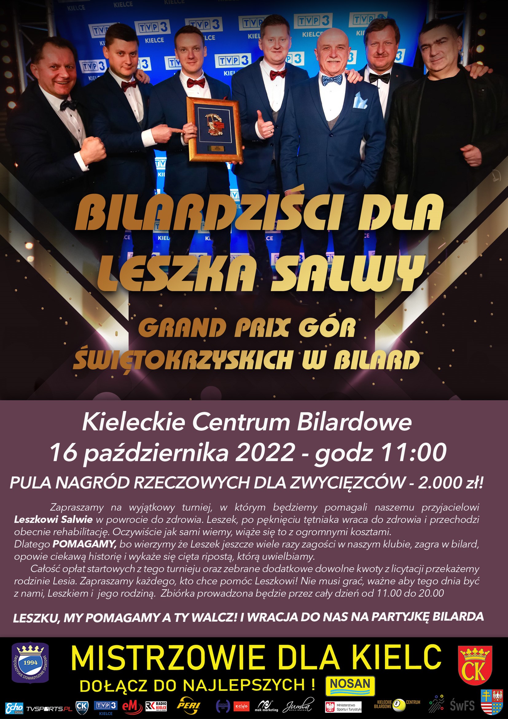 Bilardziści dla Leszka Salwy - Radio Kielce