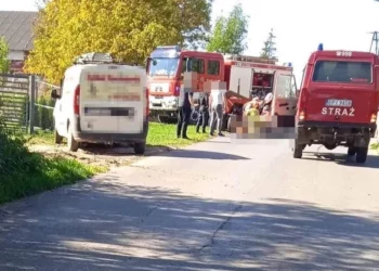 07.10.2022. Śmiertelny wypadek w Barkowicach / Fot. Jarosław Krak - Radio Łódź