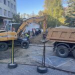 06.11.2022. Staszów. Prace przy urzędzie miasta / Fot. Grażyna Szlęzak - Radio Kielce