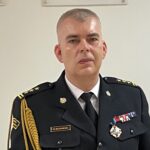 30.11.2022. Skarżysko-Kamienna. Zmiana na stanowisku komendanta PSP. Na zdjęciu): st. bryg. Marcin Machowski / Fot. Anna Głąb - Radio Kielce