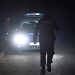 15.11.2022. Przewodów. Policja na terenie miejscowości Przewodów w woj. lubelskim. / Fot. Wojtek Jargiło - PAP