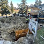 06.11.2022. Staszów. Prace przy urzędzie miasta / Fot. Grażyna Szlęzak - Radio Kielce