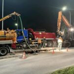 04.11.2022. Kielce. Awaria wodociągu na ulicy Jagiellońskiej. / Fot. Robert Felczak - Radio Kielce