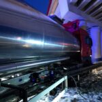 25.11.2022. Kielce. Trasa S7. Cysterna wjechała w wiadukt / Fot. OSP KSRG Kostomłoty Drugie - Facebook