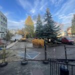 06.11.2022. Staszów. Prace przy urzędzie miasta / Fot. Grażyna Szlęzak - Radio Kielce