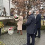 Minister Andrzej Adamczyk spotkał się z mieszkańcami województwa - Radio Kielce 05.11.2022. Kałków. Spotkanie z ministrem Andrzejem Adamczykiem. Na zdjęciu (od lewej): Agata Wojtyszek - przewodnicząca północnego okręgu PiS, Andrzej Adamczyk - minister infrastruktury, Piotr Wawrzyk - wiceminister spraw zagranicznych i Andrzej Bętkowski - marszałek województwa świętokrzyskiego / Fot. Anna Głąb - Radio Kielce