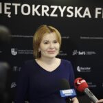 14.11.2022. Kielce. Konferencja wiceminister Anny Krupki. Na zdjęciu: Anna Krupka - wiceminister sportu i turystyki / Fot. Jarosław Kubalski - Radio Kielce