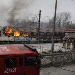 13.11.2022. Kielce. Dworzec PKP. Pożar wagonu / Fot. Jarosław Kubalski - Radio Kielce