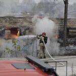 13.11.2022. Kielce. Dworzec PKP. Pożar wagonu / Fot. Jarosław Kubalski - Radio Kielce