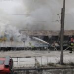 13.11.2022. Kielce. Dworzec PKP. Pożar wagonu / Fot. Jarosław Kubalski - Radio Kielce