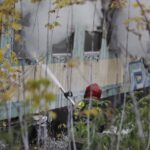 13.11.2022. Kielce. Dworzec PKP. Pożar wagonu / Fot. Jarosław Kubalski - Radio Kielce