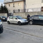 09.11.2022. Kielce. Kolizja na ulicy Lecha Kaczyńskiego. / Fot. Wiktor Taszłow - Radio Kielce