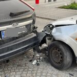 09.11.2022. Kielce. Kolizja na ulicy Lecha Kaczyńskiego. / Fot. Wiktor Taszłow - Radio Kielce