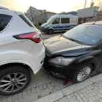 09.11.2022. Kielce. Kolizja na ulicy Lecha Kaczyńskiego. / Fot. Wiktor Taszłow - Radio Kielce