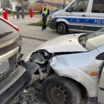 09.11.2022. Kielce. Kolizja na ulicy Lecha Kaczyńskiego. / Fot. Wiktor Taszłow - Radio Kielce