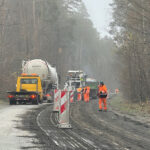 15.11.2022. Remont części ulicy Chorzowskiej. / Fot. Wiktor Taszłow - Radio Kielce.