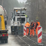 15.11.2022. Remont części ulicy Chorzowskiej. / Fot. Wiktor Taszłow - Radio Kielce.