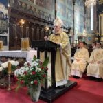 11.11.2022. Sandomierz. Msza za ojczyznę. Na zdjęciu: biskup diecezji sandomierskiej Krzysztof Nitkiewicz / Fot. Grażyna Szlęzak - Radio Kielce