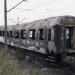 14.11.2022. Kielce. Spalony wagon na dworcu PKP / Fot. Jarosław Kubalski - Radio Kielce