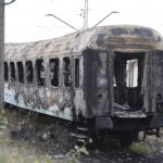 14.11.2022. Kielce. Spalony wagon na dworcu PKP / Fot. Jarosław Kubalski - Radio Kielce