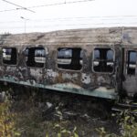 14.11.2022. Kielce. Spalony wagon na dworcu PKP / Fot. Jarosław Kubalski - Radio Kielce