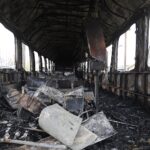 14.11.2022. Kielce. Spalony wagon na dworcu PKP / Fot. Jarosław Kubalski - Radio Kielce