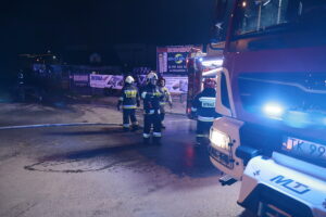 08.11.2022. Kielce. Pożar przy ulicy Starowiejskiej. / Fot. Wiktor Taszłow - Radio Kielce