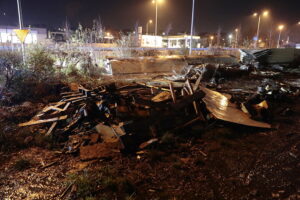 08.11.2022. Kielce. Pożar przy ulicy Starowiejskiej. / Fot. Wiktor Taszłow - Radio Kielce