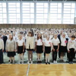 10.11.2022. Kielce. Akcja „Szkoła do hymnu” / Fot. Wiktor Taszłow - Radio Kielce