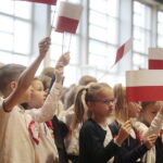 10.11.2022. Kielce. Akcja „Szkoła do hymnu” / Fot. Wiktor Taszłow - Radio Kielce