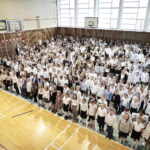 10.11.2022. Kielce. Akcja „Szkoła do hymnu” / Fot. Wiktor Taszłow - Radio Kielce