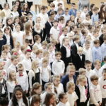 10.11.2022. Kielce. Akcja „Szkoła do hymnu” / Fot. Wiktor Taszłow - Radio Kielce