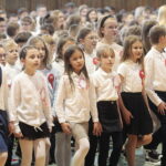 10.11.2022. Kielce. Akcja „Szkoła do hymnu” / Fot. Wiktor Taszłow - Radio Kielce