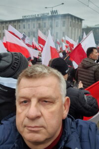 11.11.2022. Warszawa. Senator Jarosław Rusiecki na Marszu Niepodległości / Fot. Jarosław Rusiecki