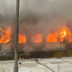 13.11.2022. Kielce. Dworzec PKP. Pożar wagonu / Fot. Piotr Kwaśniewski - Radio Kielce