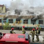 13.11.2022. Kielce. Dworzec PKP. Pożar wagonu / Fot. Piotr Kwaśniewski - Radio Kielce