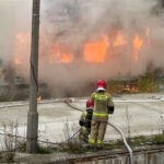 13.11.2022. Kielce. Dworzec PKP. Pożar wagonu / Fot. Piotr Kwaśniewski - Radio Kielce