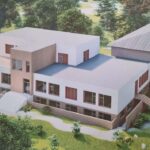 Wizualizacja budynku żłobka i przedszkola w Gadce / źródło: UG Mirzec