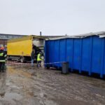 06.12.2022. Sędziszów. Miejsce przygniecenia mężczyzny przez samochód / źródło: KPP Jędrzejów