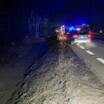 30.12.2022. Śmiertelny wypadek w pobliżu Rudy Malenieckiej / Fot. OSP KSRG Ruda Maleniecka - Facebook